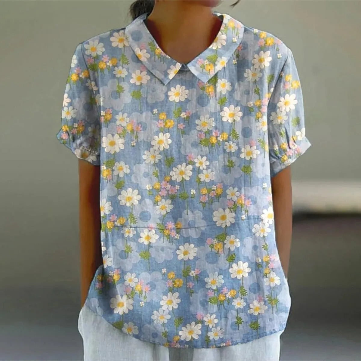 Boho Bloom Puff Sleeve Blouse