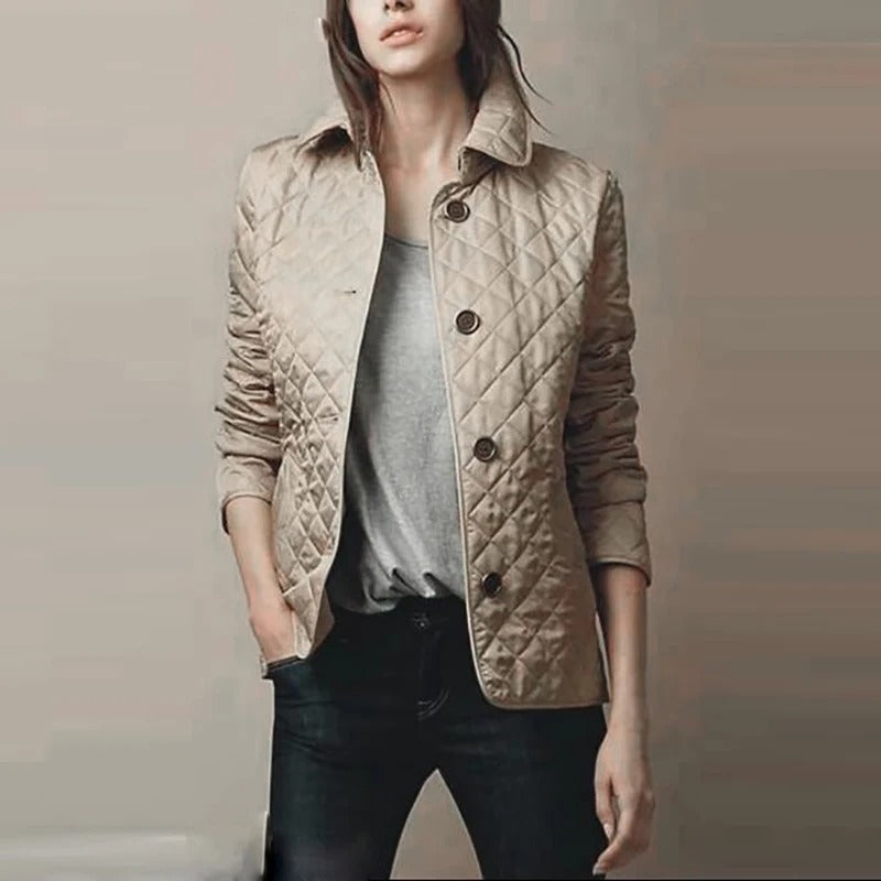 Vintage Slim Fit Lapel Down Coat