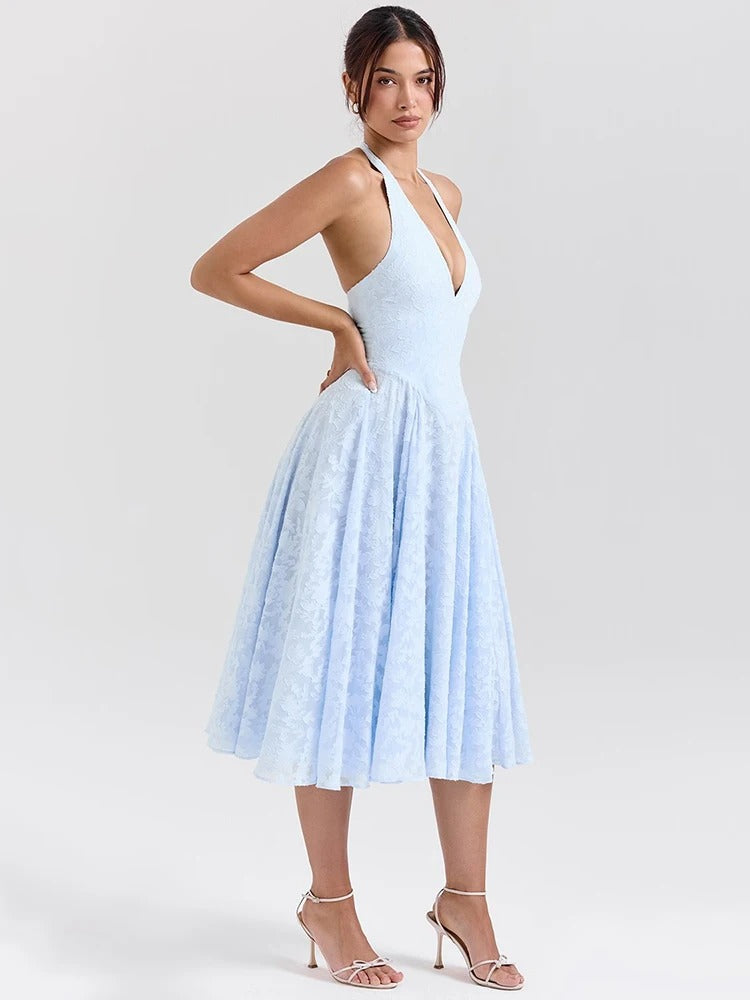 Elegant Halter Evening Dress