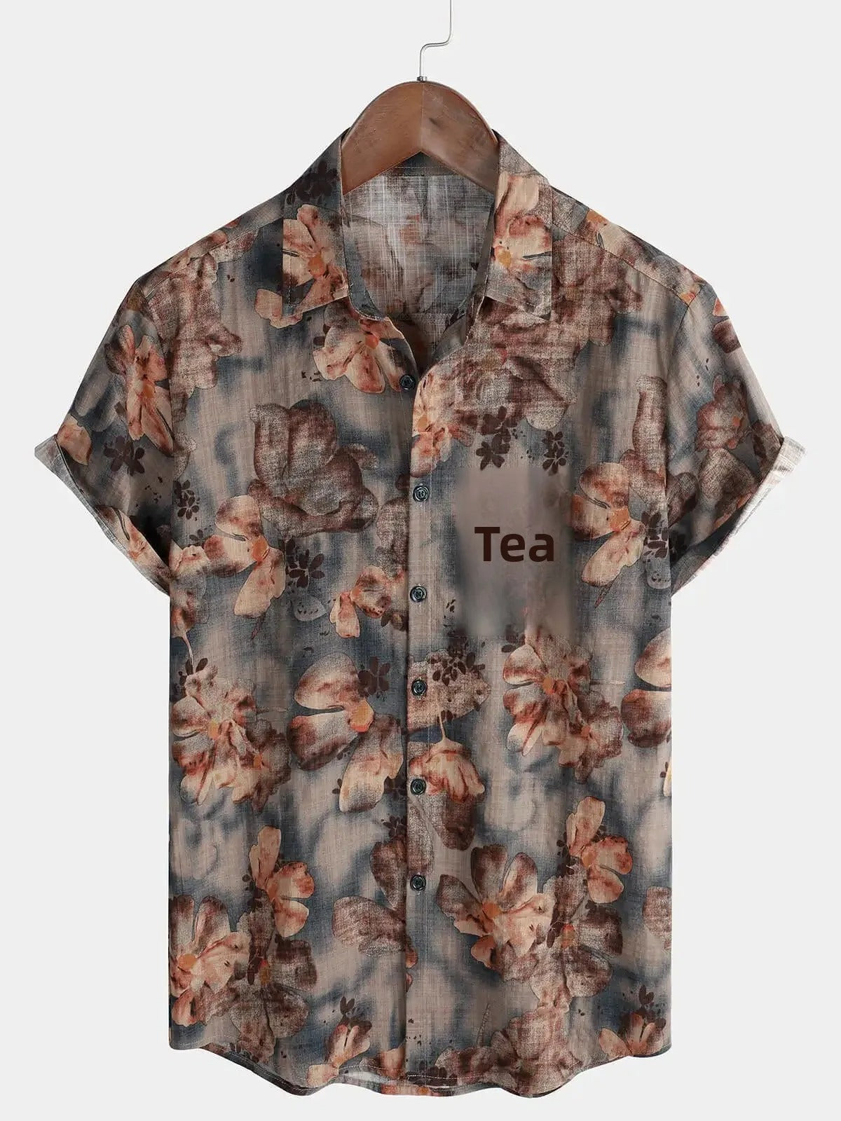 Trendy Beachwear Floral Print Shirt