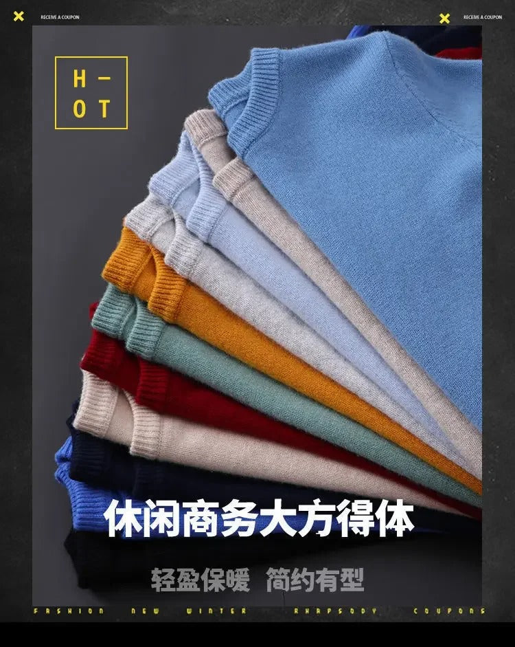 Men's Warm Cashmere Knit Sweater
