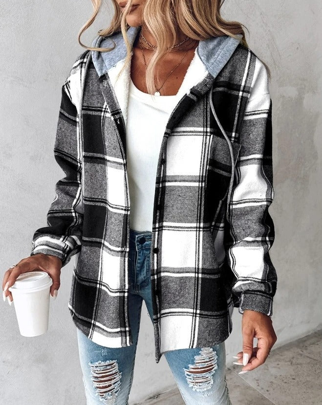 Plaid Street Style Hoodie