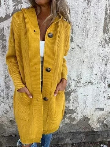 Women's Hooded Knit Sweater Coat