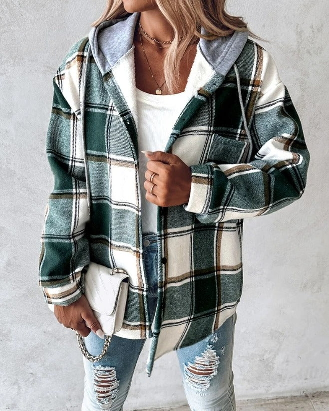 Plaid Street Style Hoodie