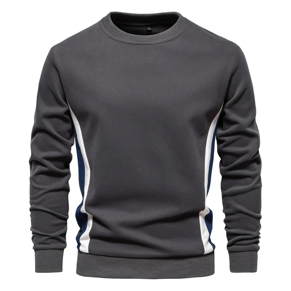 Patchwork Cotton Crew Sweatshirt