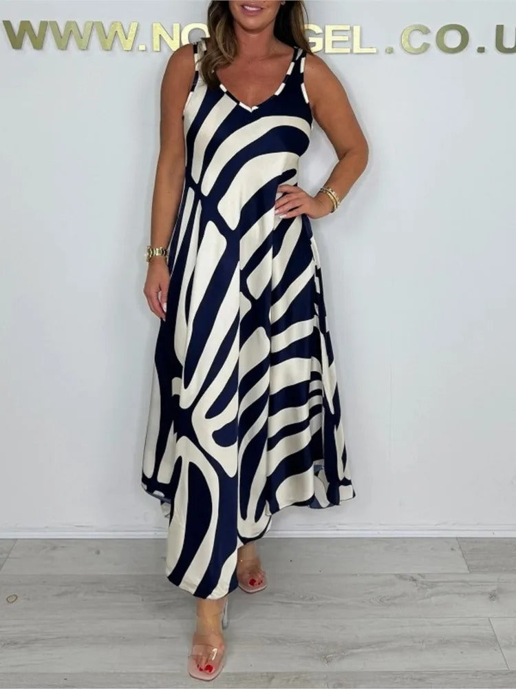 Sun-Kissed Loose Fit A-Line Dress