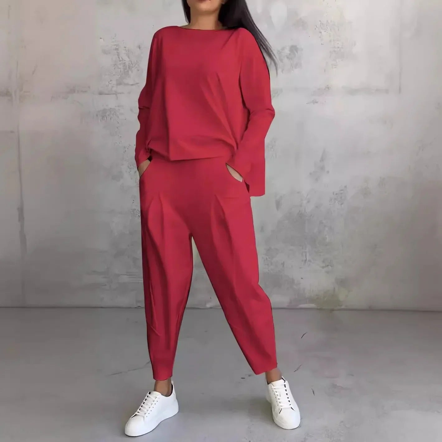 Elegant Two-Piece Casual Pant Set