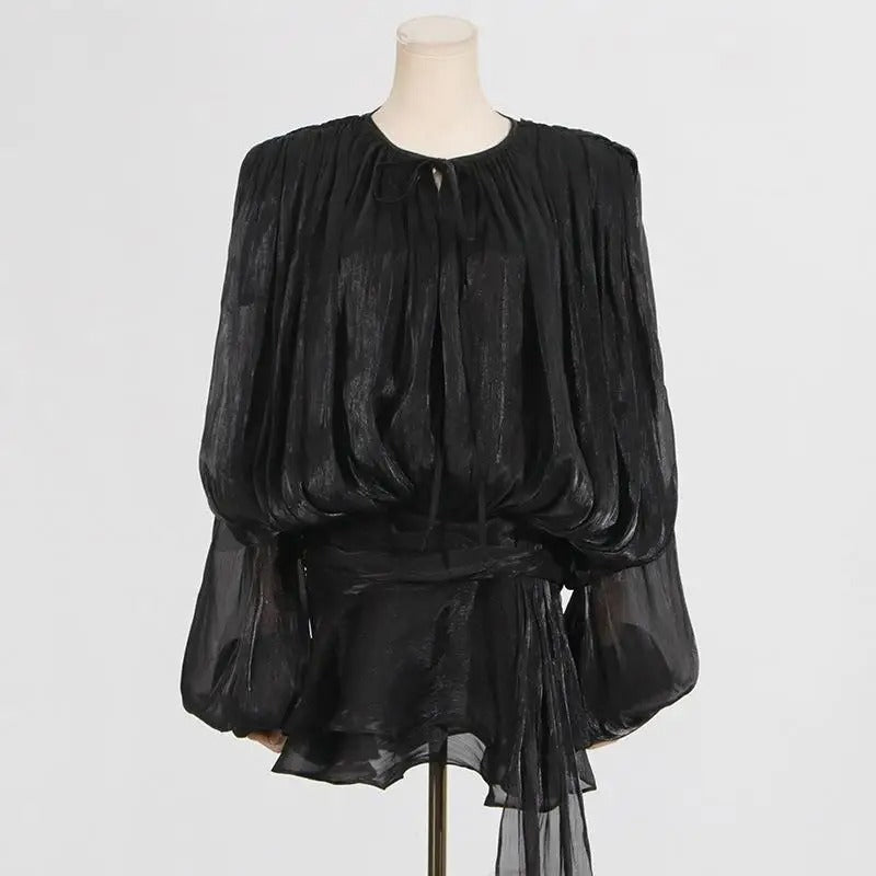 Fashion Ruffles Hem Mini Dress