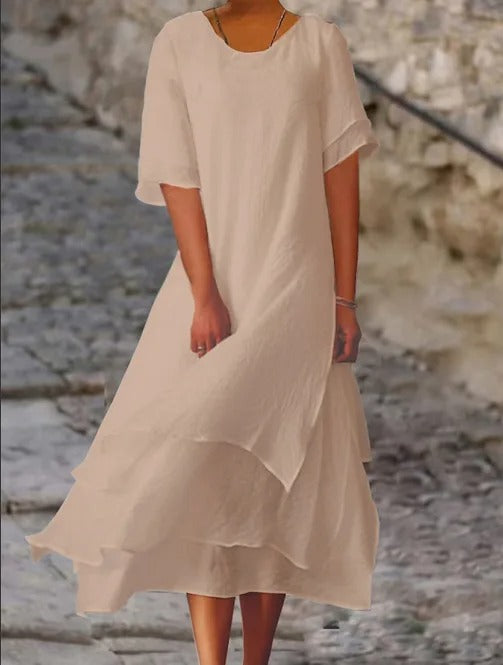 Double Layered Split Sleeve Dress