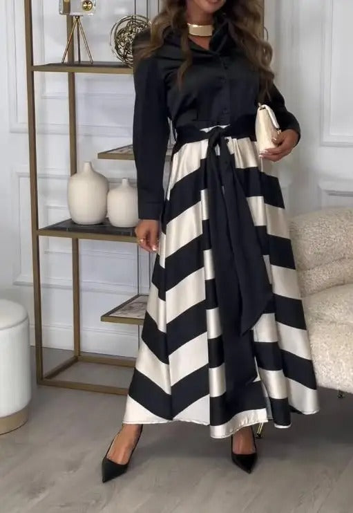 Long Sleeve Striped Dress