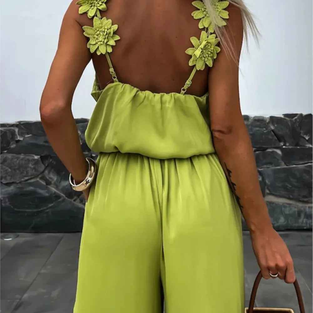 Elegant Holiday Strap Jumpsuit