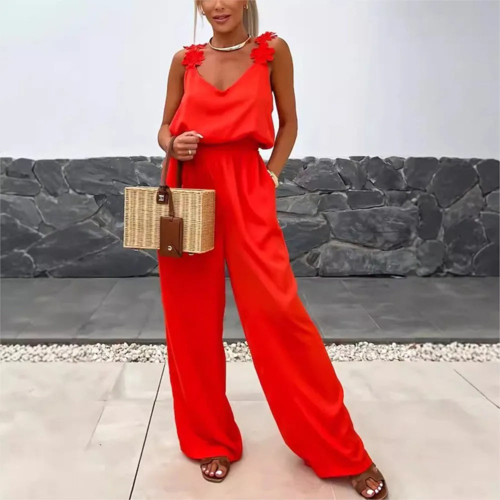 Elegant Holiday Strap Jumpsuit