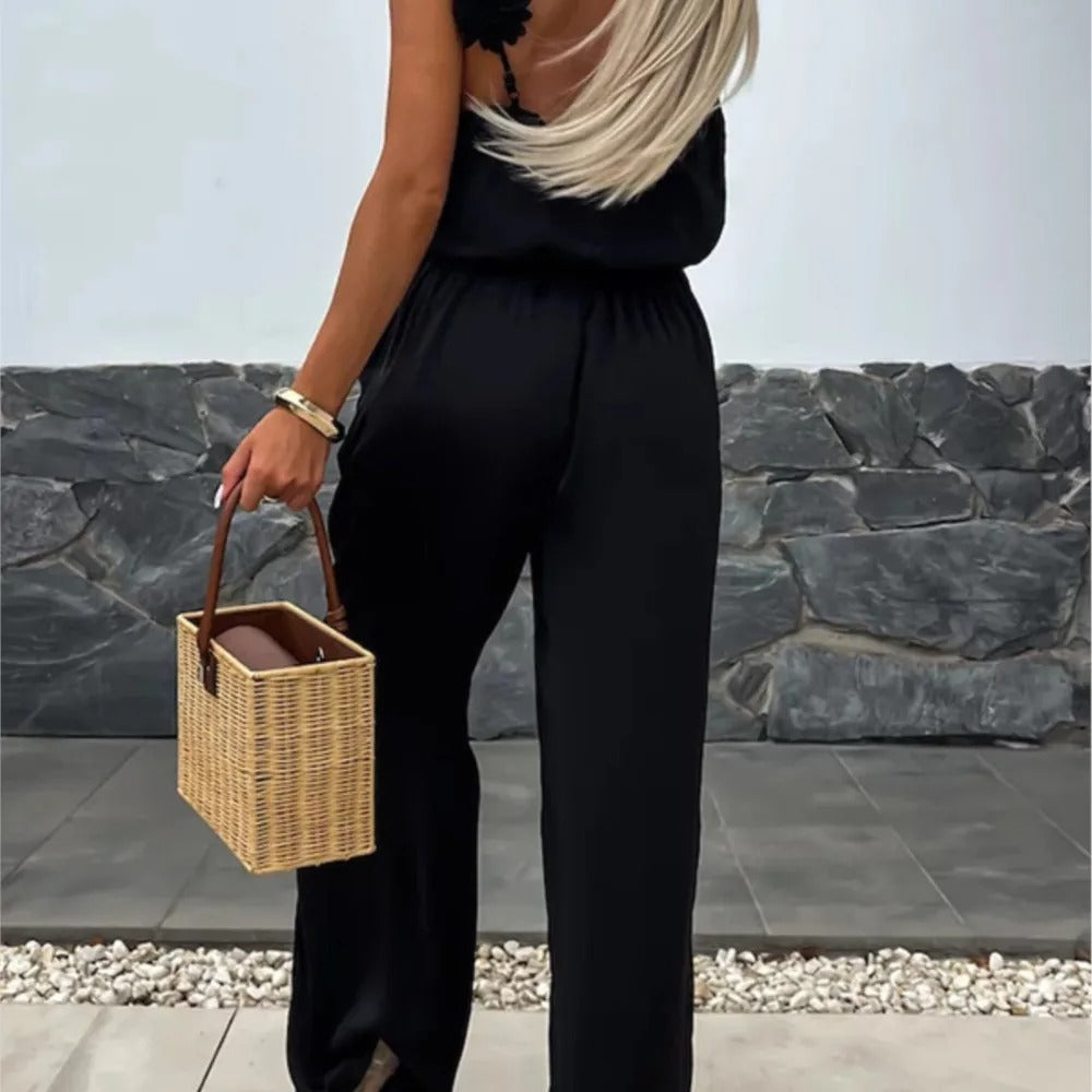 Elegant Holiday Strap Jumpsuit