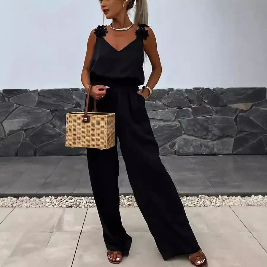 Elegant Holiday Strap Jumpsuit
