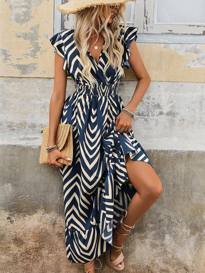 Printed Tie-Hem Summer Dress