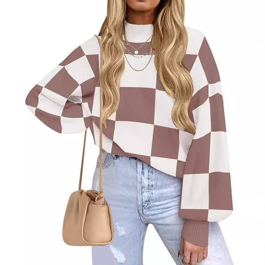 Women’s Striped Ribbed Knit Sweater