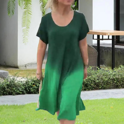 Luxe Flow Gradient Casual Dress
