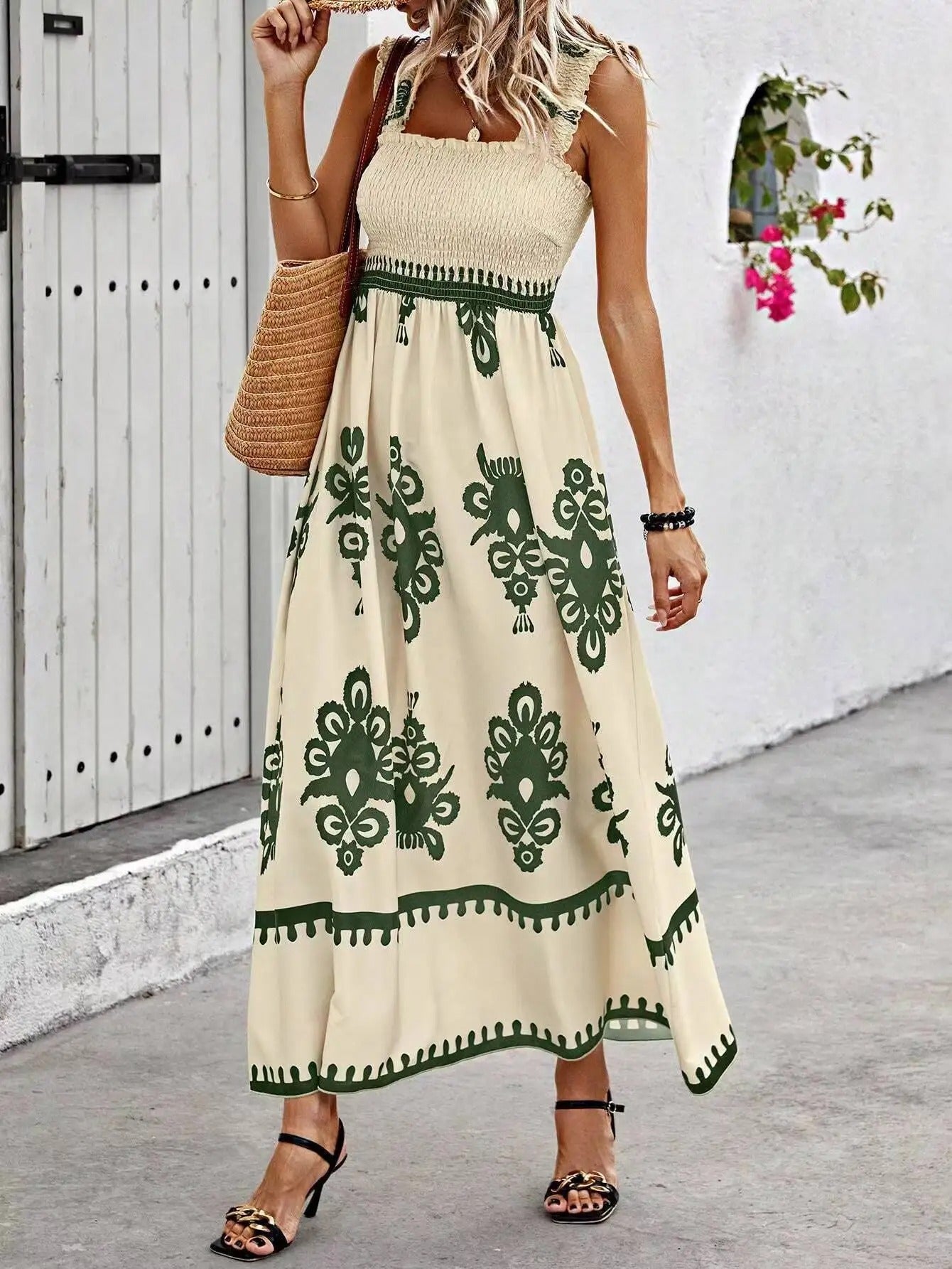 Sunlit Breeze Backless Dress