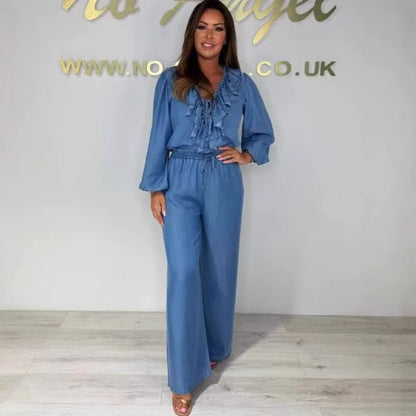 Lotus Bloom Women's Denim Set