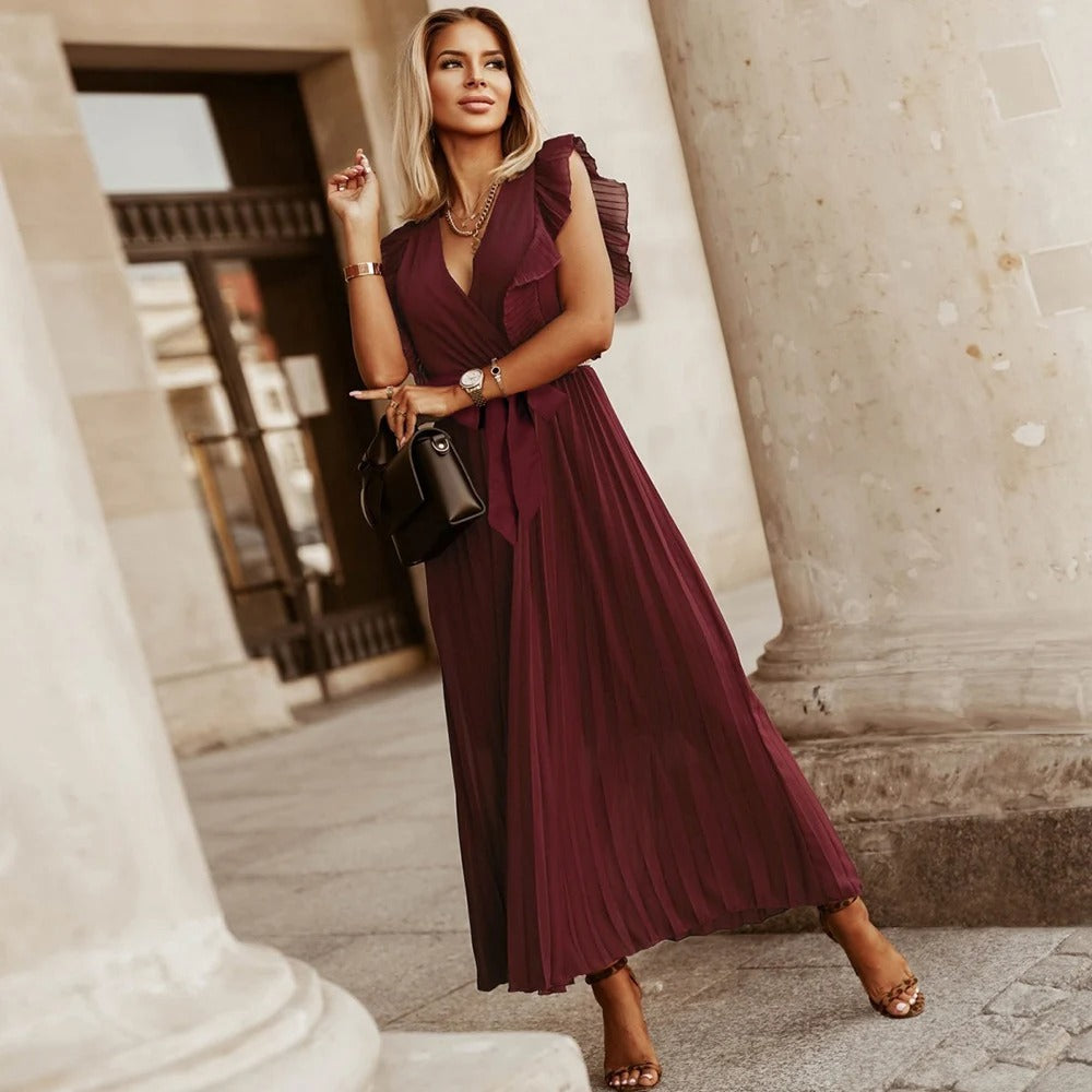 Graceflow Ruffled Chiffon Maxi