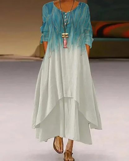 Autumn Breeze Retro Skater Dress