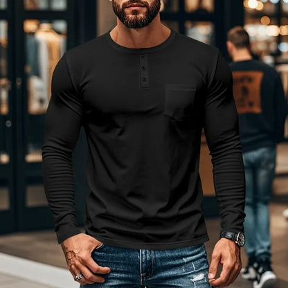 Slim Fit Crew Neck Long Sleeve Tee