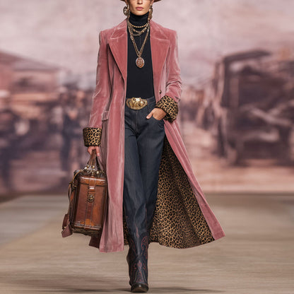 Women's Patchwork Lace Gold Coat Wear