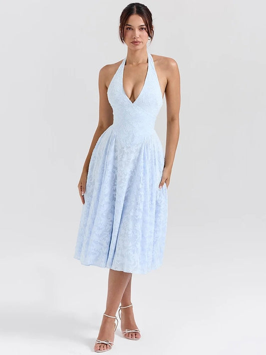 Elegant Halter Evening Dress