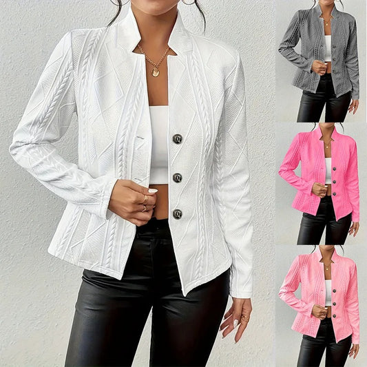 Elegant Floral Slim Fit Blazer Coat