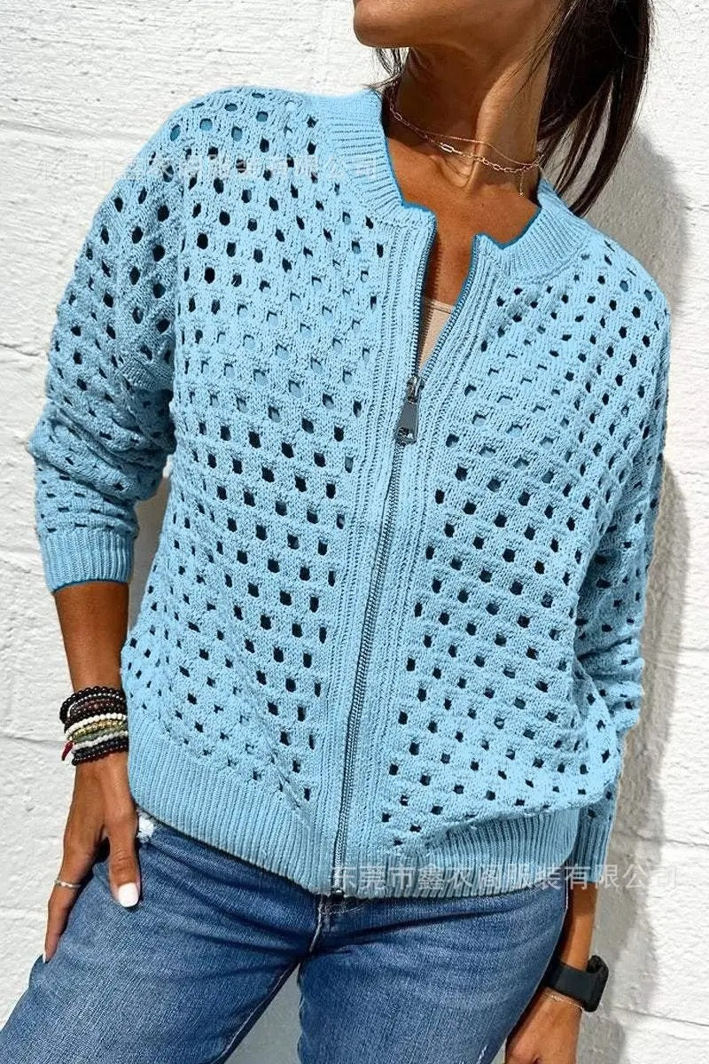 Black Mesh Knit Jacket