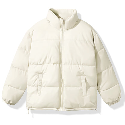 Women's Simple Casual Solid Warm Cotton Coat