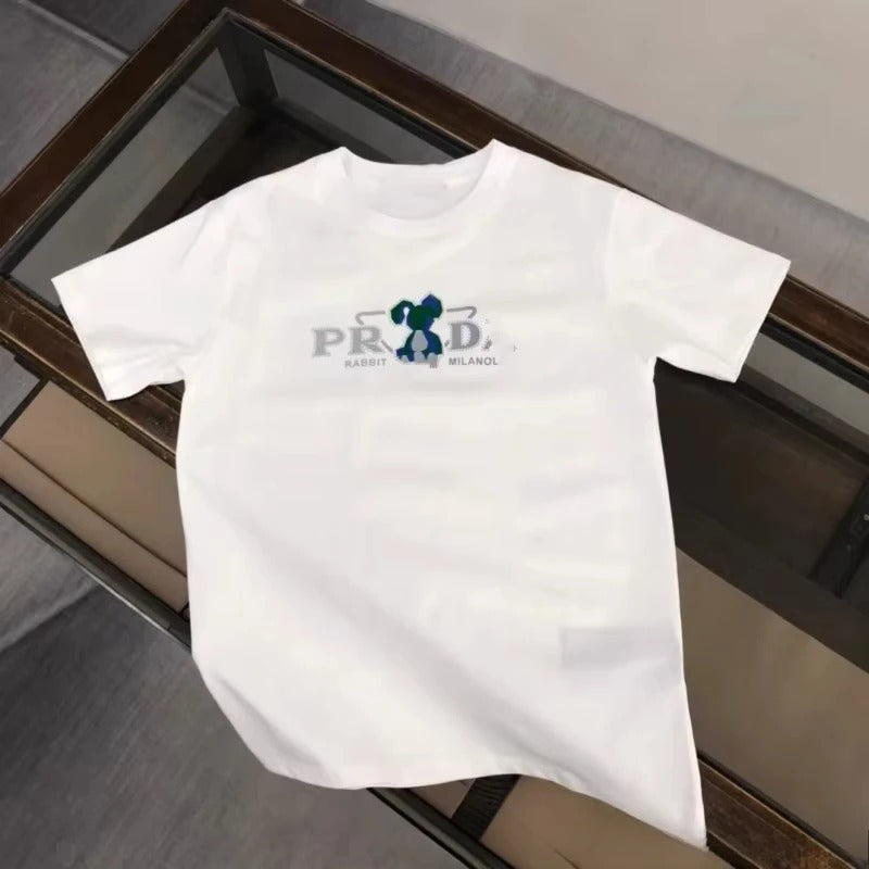 Letter Print Cotton Tee