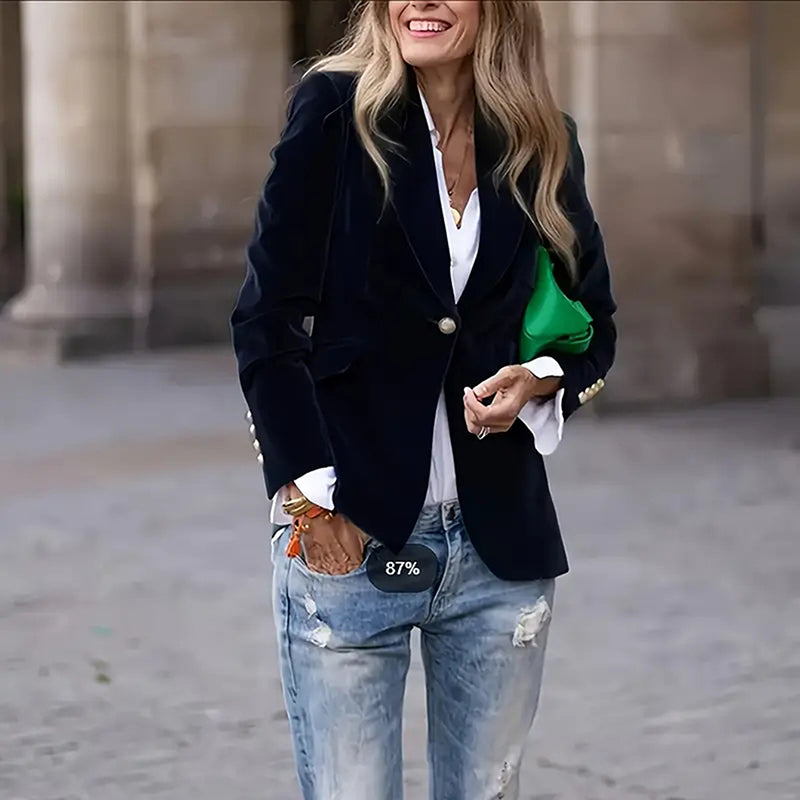 Women's Slim Fit Long Sleeve Formal Jacket