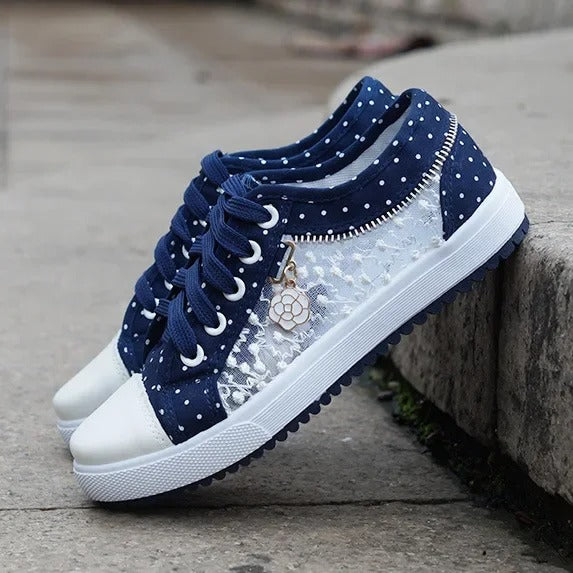 Breezy Mesh Denim Flats