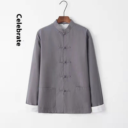 Elegant Hanfu Lay Buddhist Winter Shirt Coat