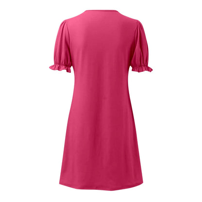 Square Neck Ruffle Midi Dress