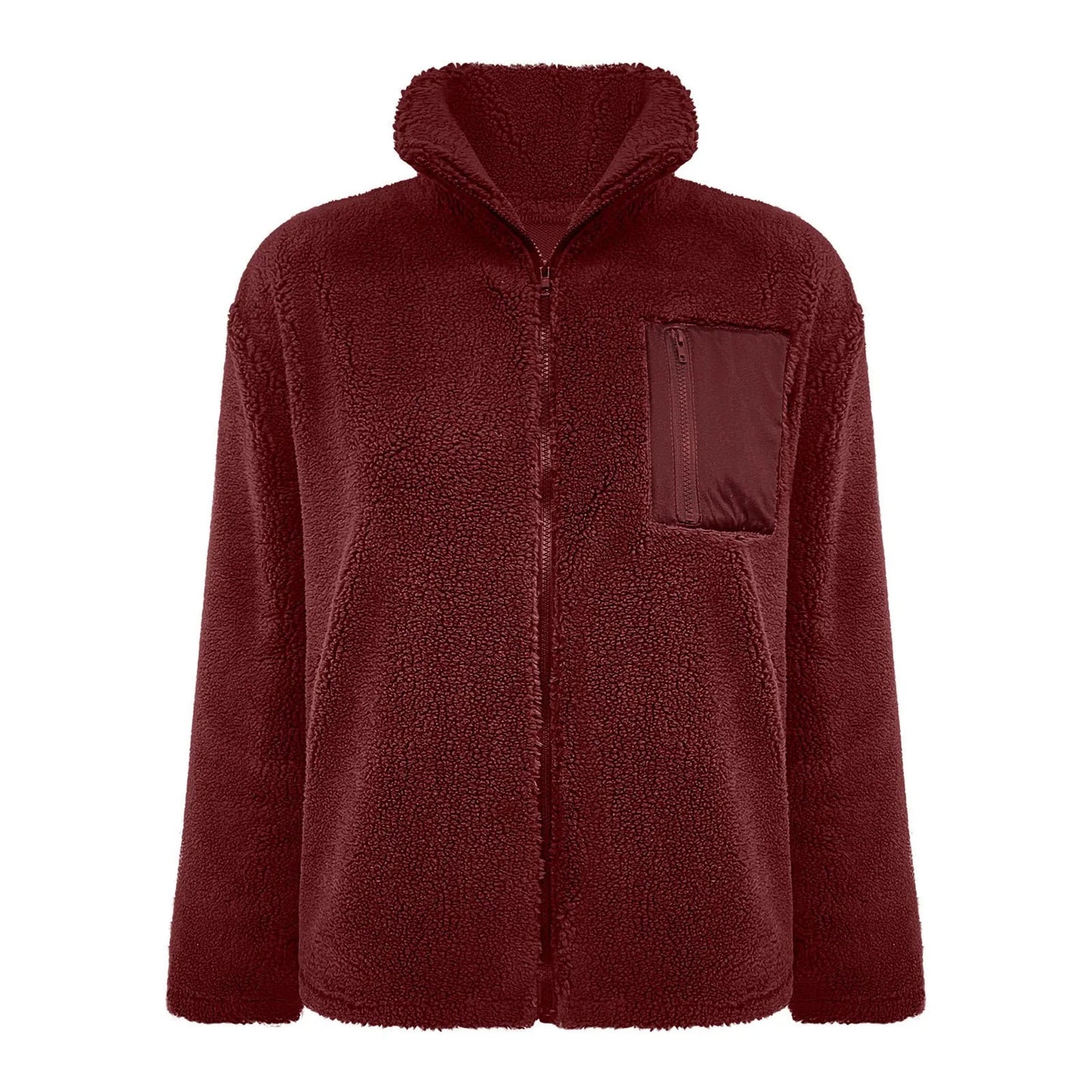 Winter Trendy Full-Zipper Fleece Jacket for Women