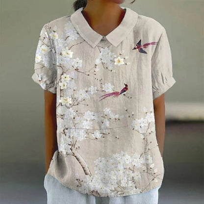 Boho Bloom Puff Sleeve Blouse