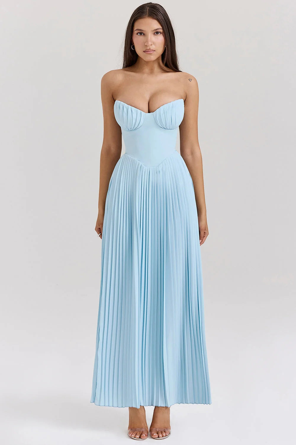 Glamour Curve Strapless Flare Dress