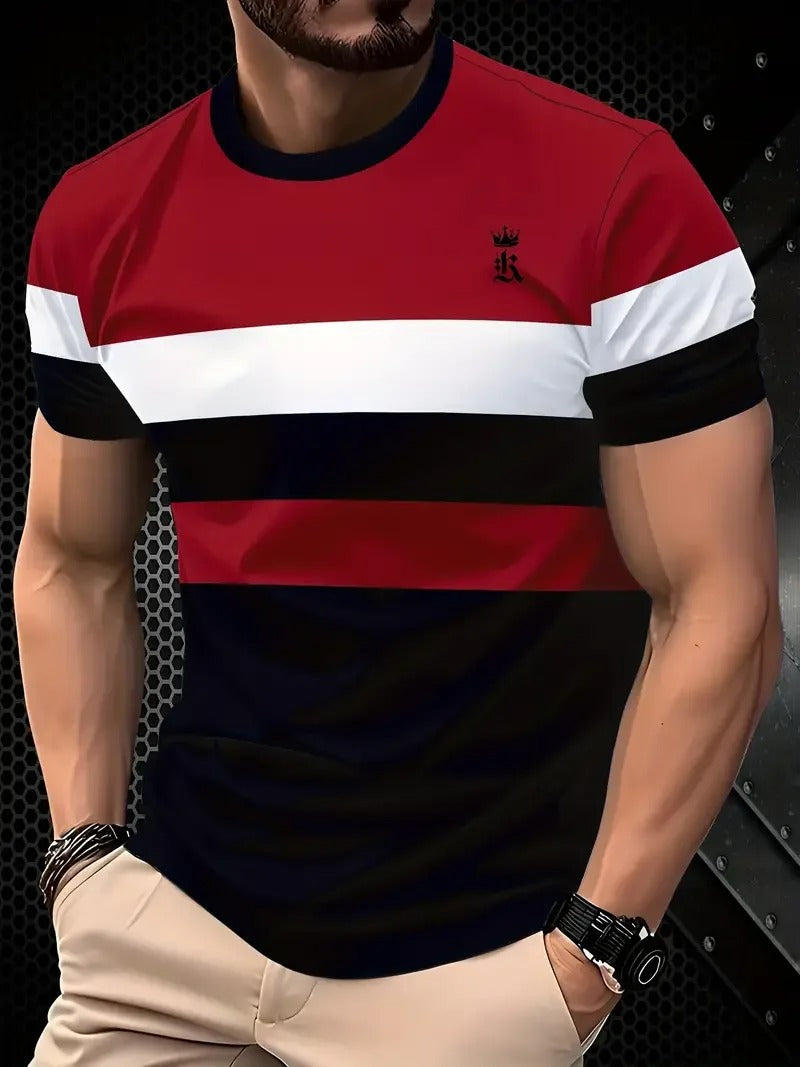 Men's Classic Striped Oversized Summer T-Shirt