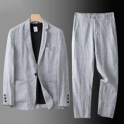 Stylish Linen Blazer Set