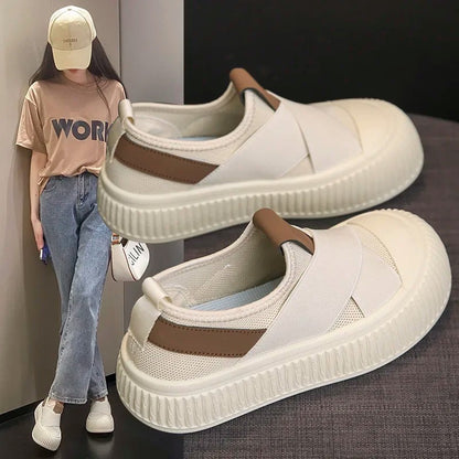 Platform Mesh Slip-On Sneakers