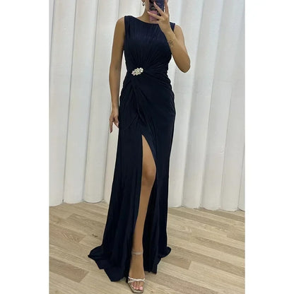 Elegant Sleeveless Slim Empire Dress