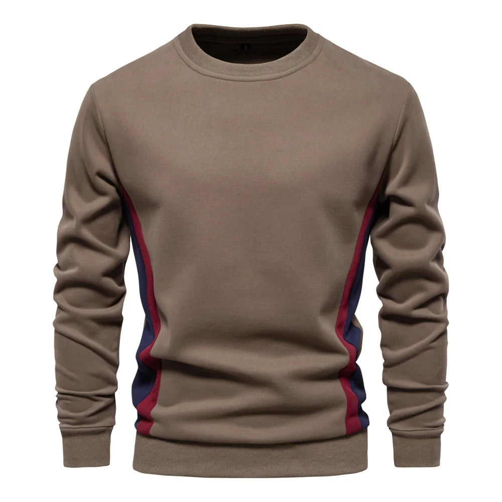 Patchwork Cotton Crew Sweatshirt