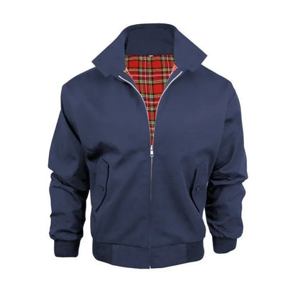 Sleek Stand Collar Windbreaker for Men