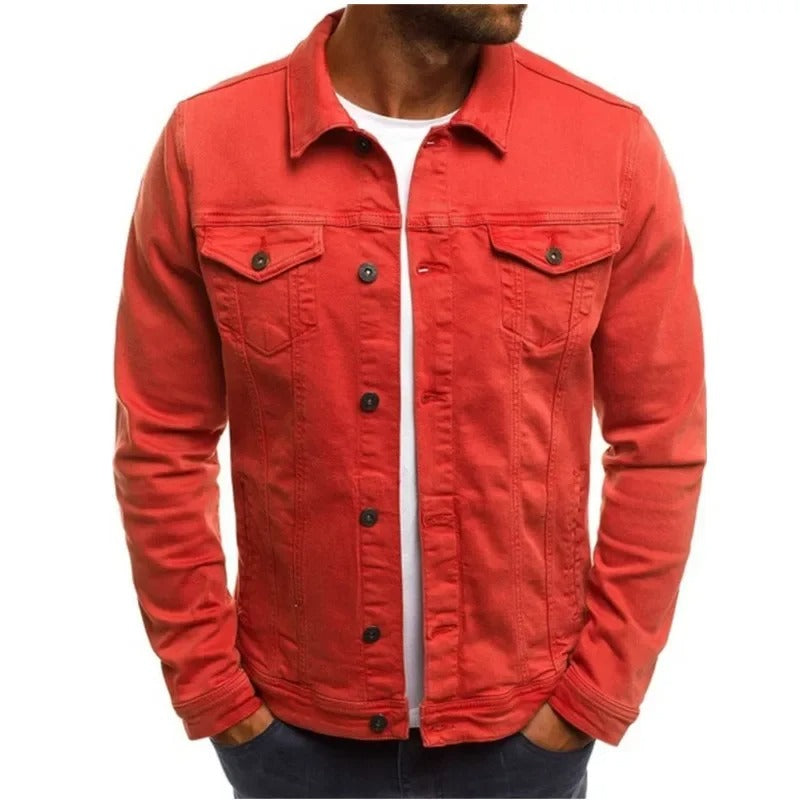 Vintage Denim Moto Jacket