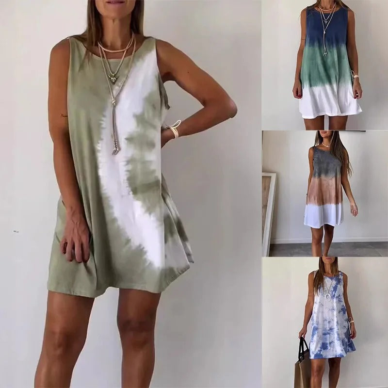 Tie Dye Sleeveless Dress