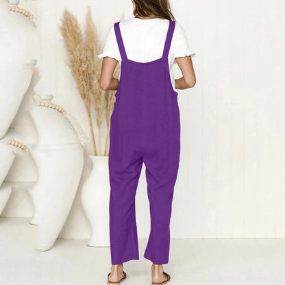 Casual Sleeveless Suspender Jumpsuit