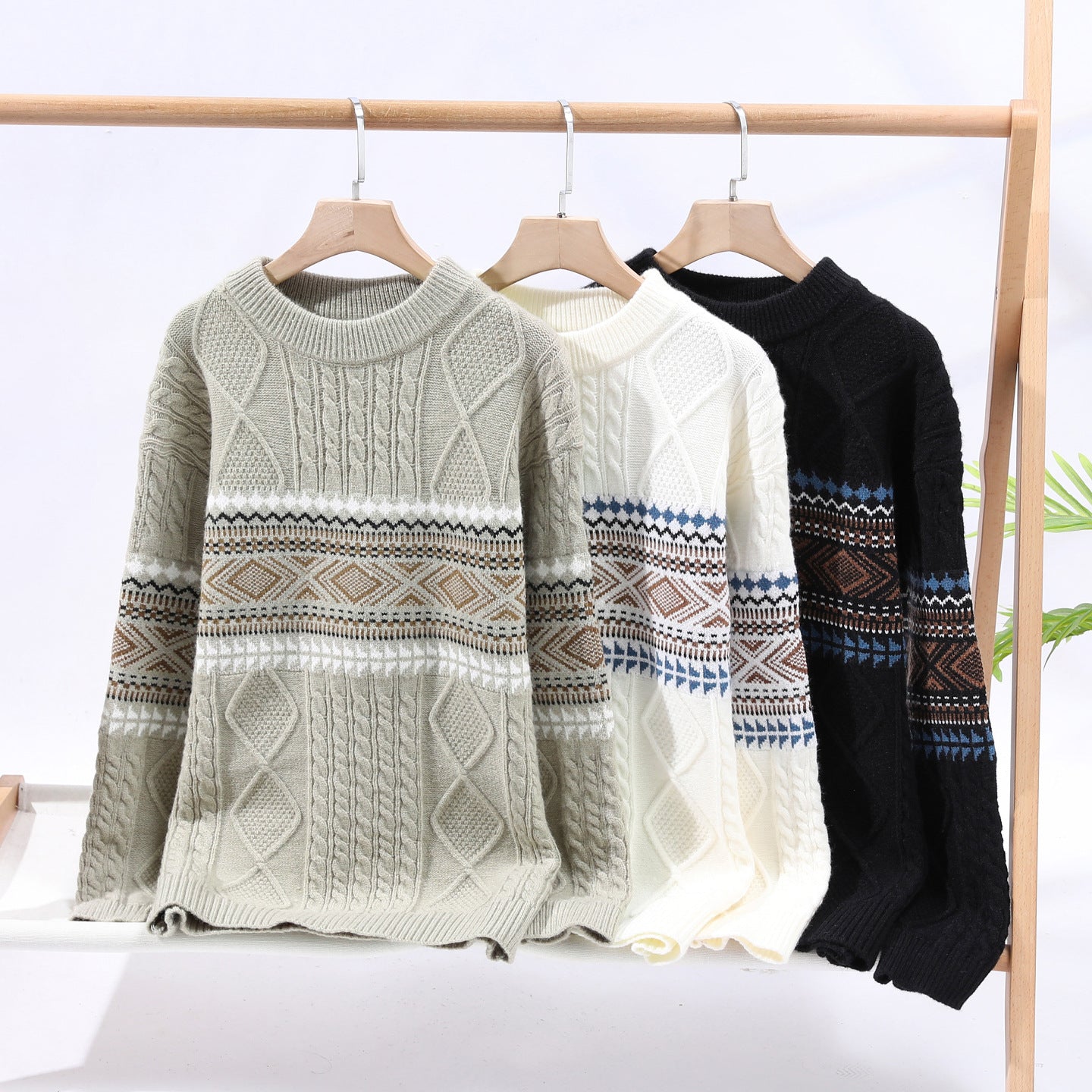 Men Winter Fashion Mock Neck Sweater