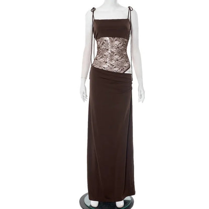 Tuularose Lace Backless Maxi Dress